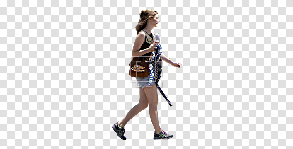 Girl Walking With Water Bottle, Person, Female, Sport Transparent Png