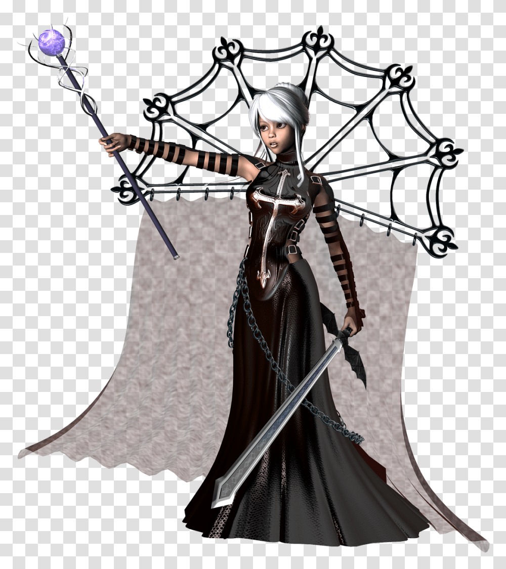 Girl Warrior Sword Free Picture Illustration, Person, Human, Costume Transparent Png