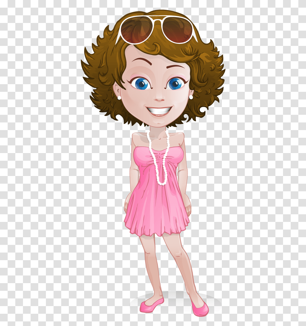 Girl Wearing Jewelry Clip Art, Doll, Toy, Dress Transparent Png