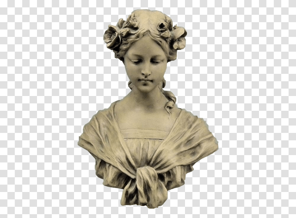 Girl Whiteaesthetic Aesthetic Statue Freetoedit Statue Of Roman Goddess, Sculpture, Person, Human Transparent Png