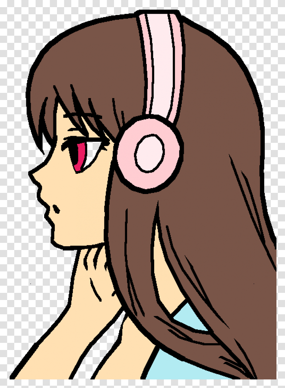 Girl Who Loves Music, Head, Face, Ear Transparent Png