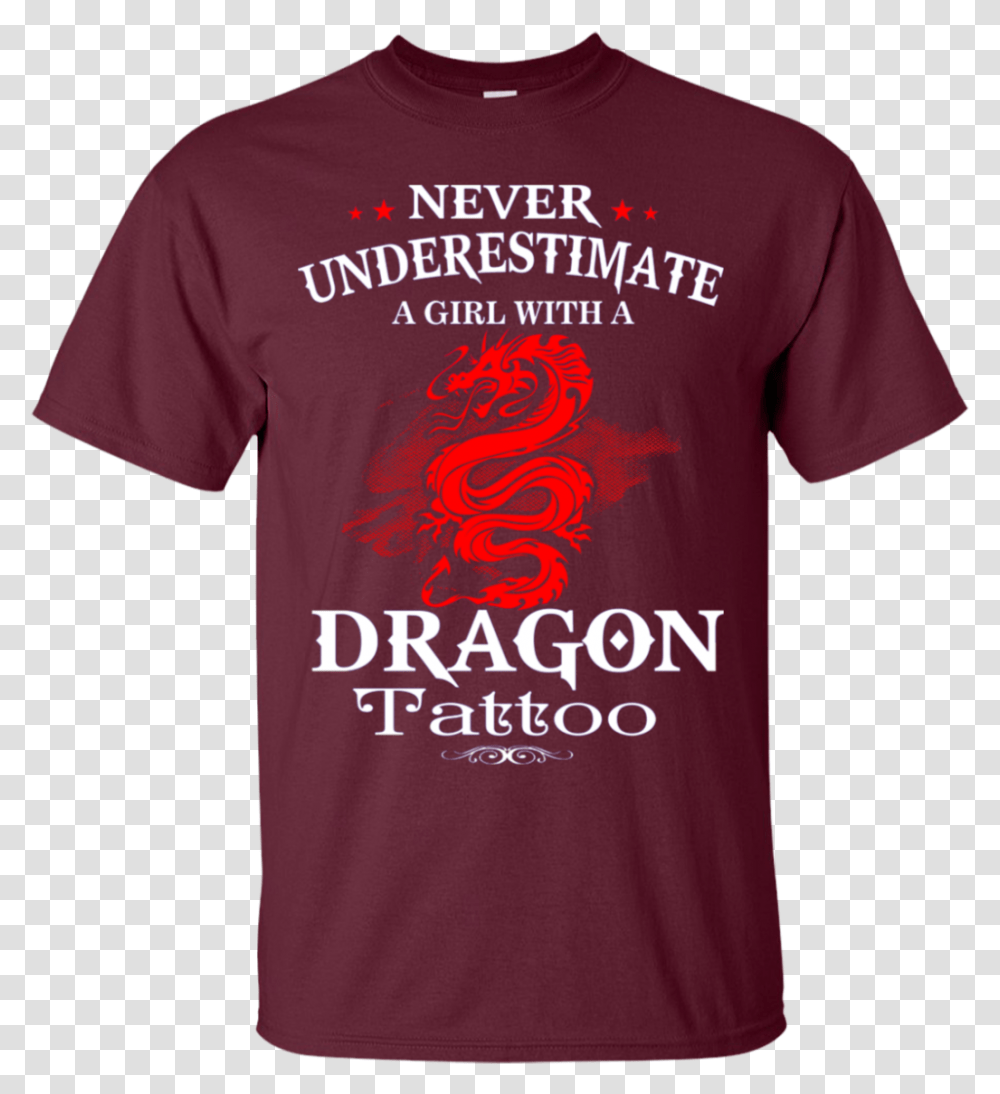 Girl With A Dragon Tattoo T Active Shirt, Clothing, Apparel, T-Shirt, Person Transparent Png