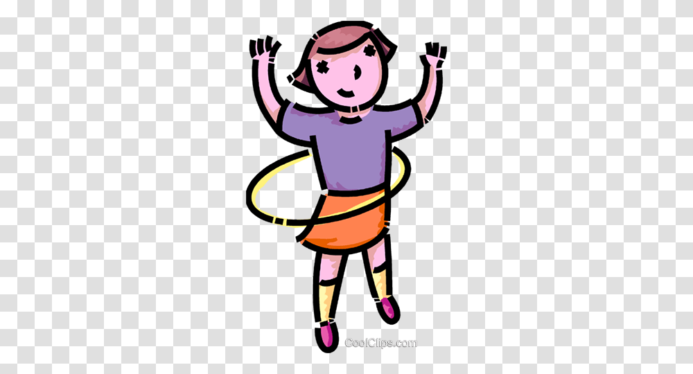 Girl With A Hula Hoop Royalty Free Vector Clip Art Illustration, Hand, Costume, Whip, Performer Transparent Png