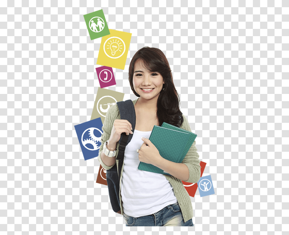 Girl With Book, Person, Student Transparent Png