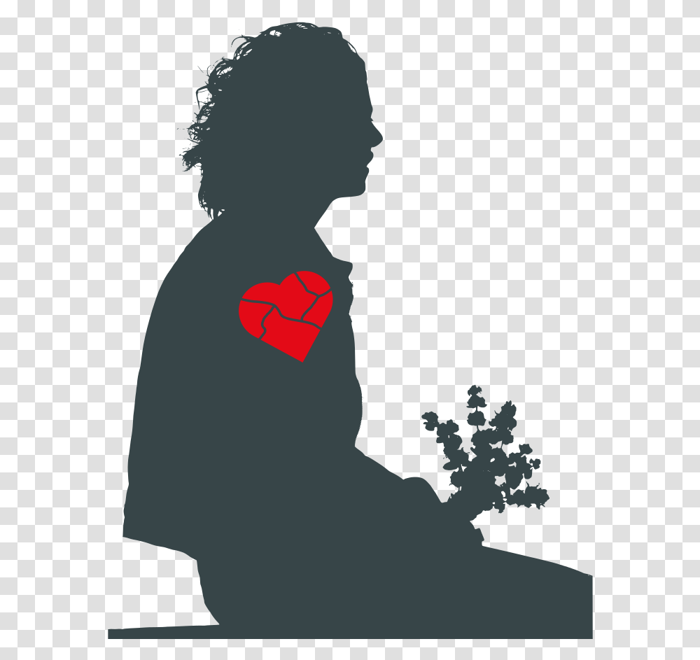 Girl With Broken Heart, Silhouette, Person, Human, Photography Transparent Png