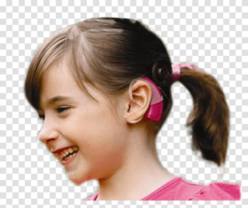 Girl With Cochlear Implant Girl With Hearing Aids, Hair, Person, Human, Hair Slide Transparent Png
