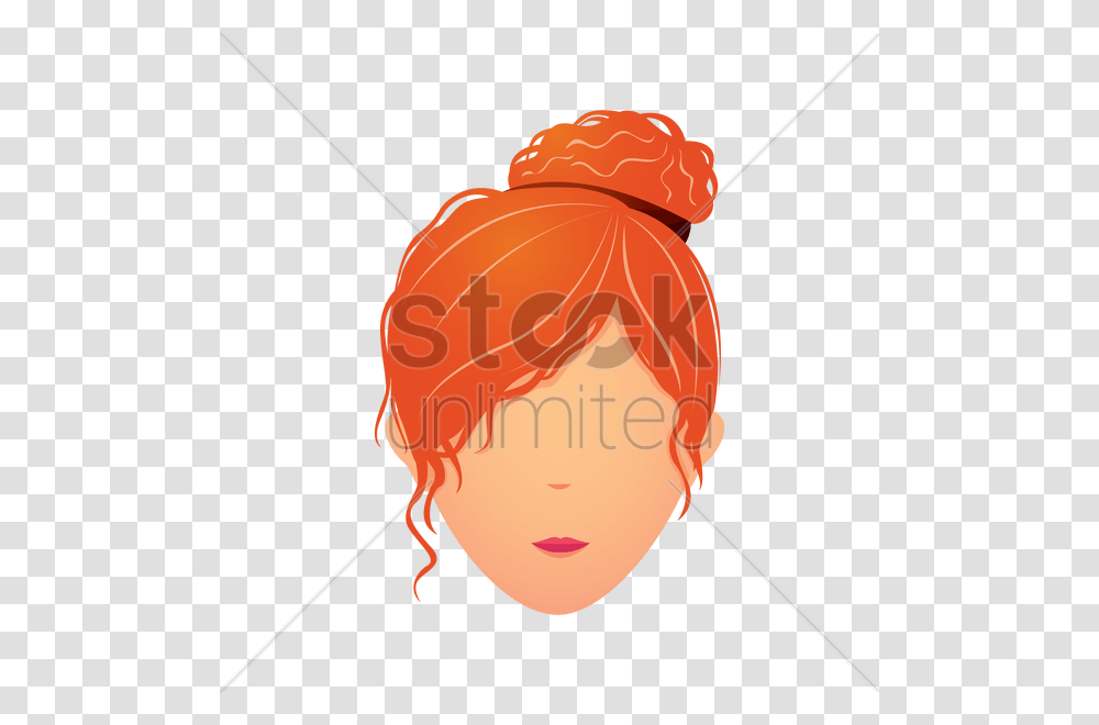 Girl With Curly Hair Bun Clipart Illustration, Animal, Sea Life, Food, Seafood Transparent Png