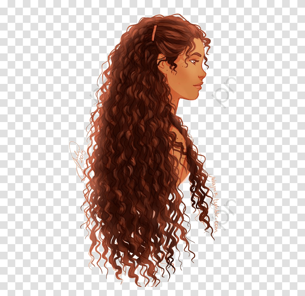 Girl With Curly Hair Clipart, Person, Female, Face, Skin Transparent Png
