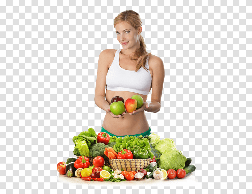 Girl With Fruits, Plant, Person, Food, Vegetable Transparent Png