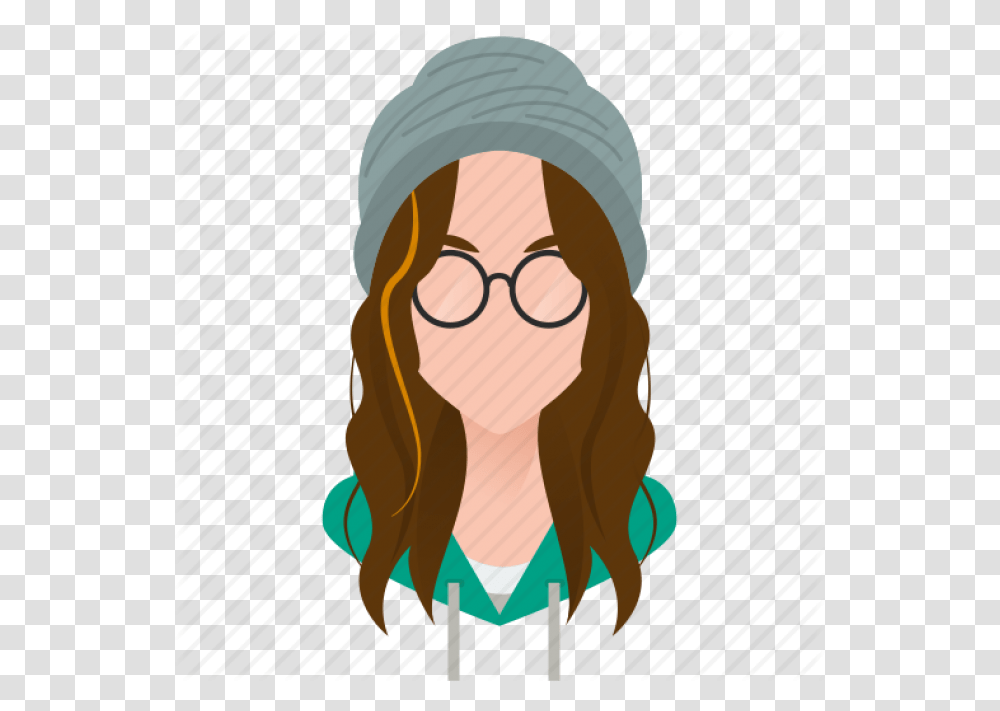 Girl With Glasses Icon Download Girl With Glasses Icon, Hood Transparent Png