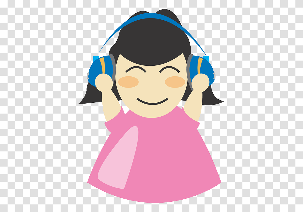 Girl With Headphones Clip Art Vector Clip Art Listening To Music, Face, Sunglasses, Accessories, Accessory Transparent Png