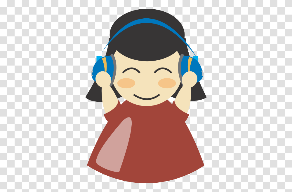 Girl With Headphones Clip Arts Download, Person, Human, Face, Electronics Transparent Png