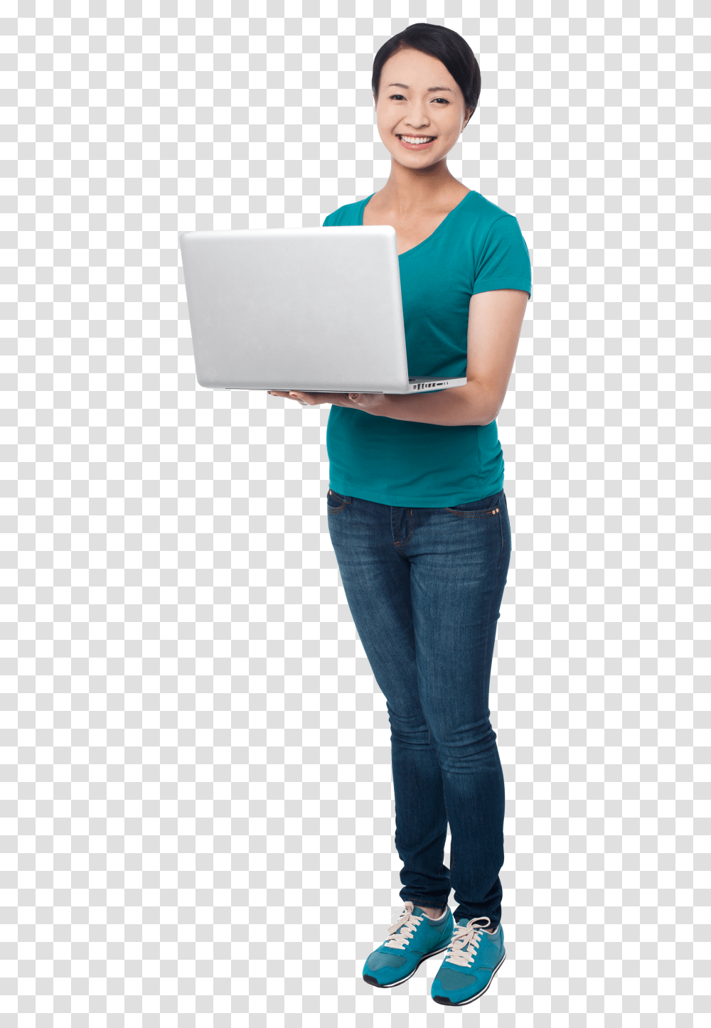 Girl With Laptop Image Girl With Laptop, Person, Human, Apparel Transparent Png
