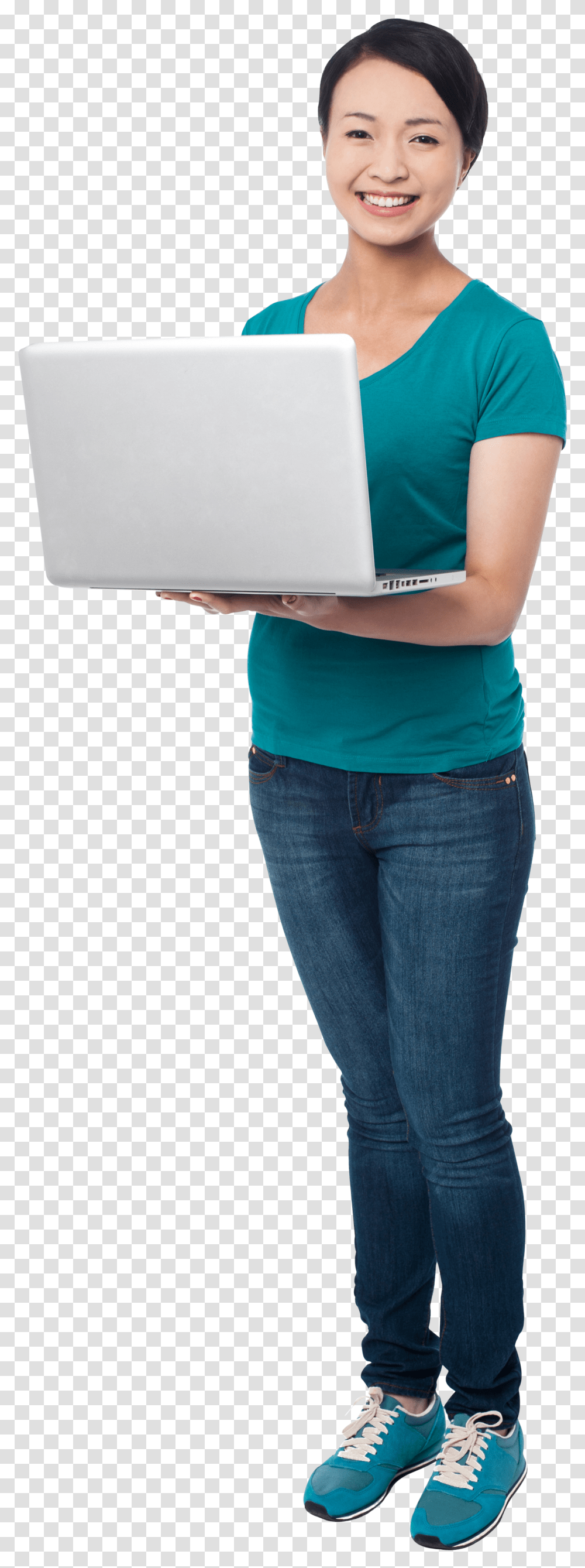 Girl With Laptop Transparent Png