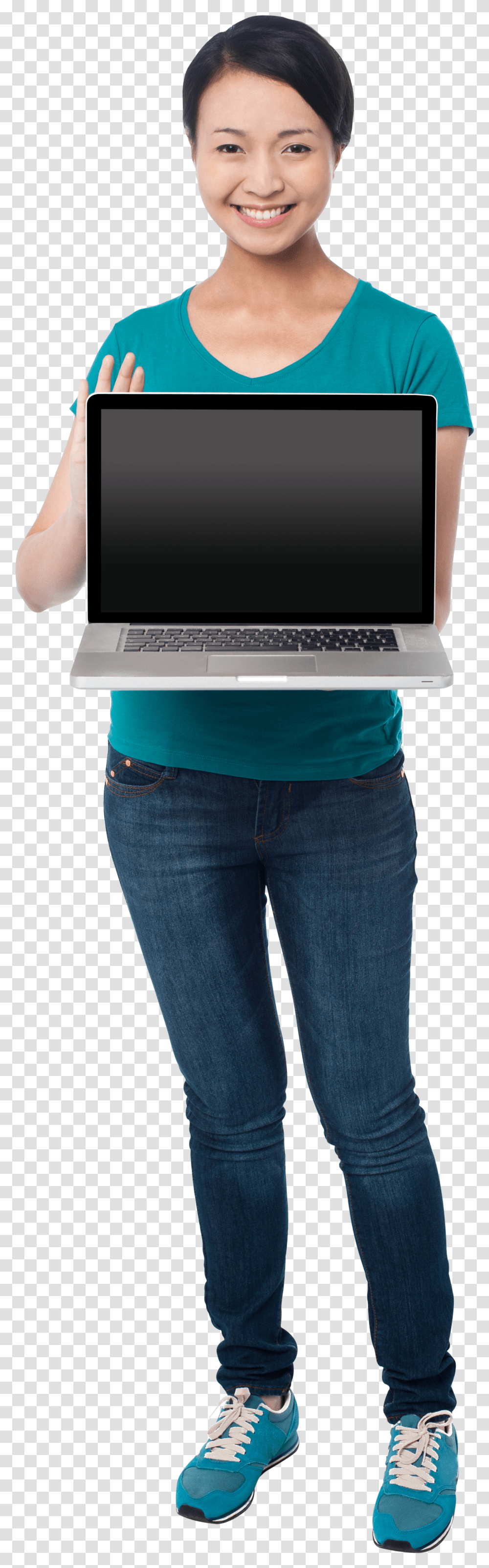 Girl With Laptop Woman With Laptop Transparent Png