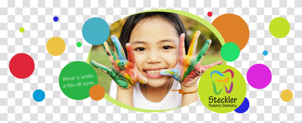 Girl With Painted Hands Child, Face, Person, Smile, Finger Transparent Png