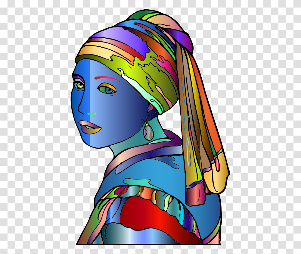 Girl With Pearl Earring By Gimpworkshop Surreal, Apparel, Helmet, Headband Transparent Png