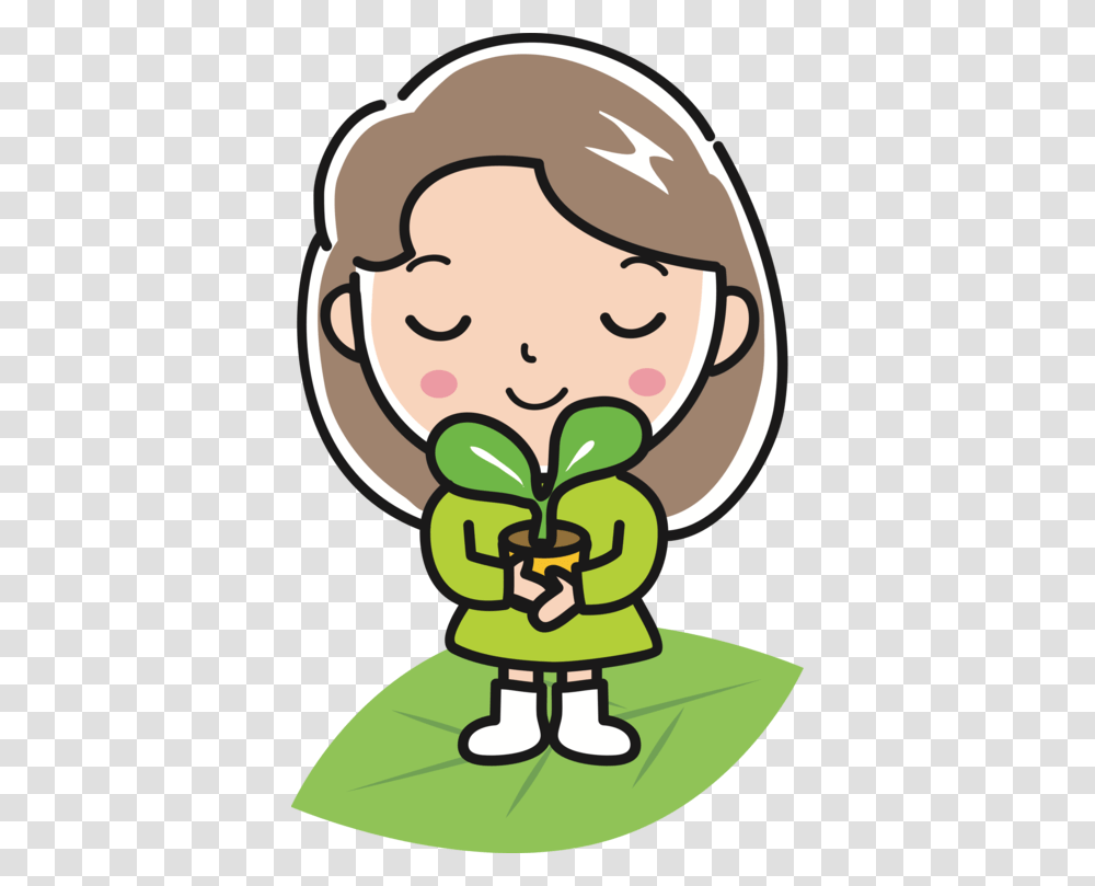Girl With Plant Woman Plants Human Behavior, Sweets, Food, Confectionery, Rattle Transparent Png