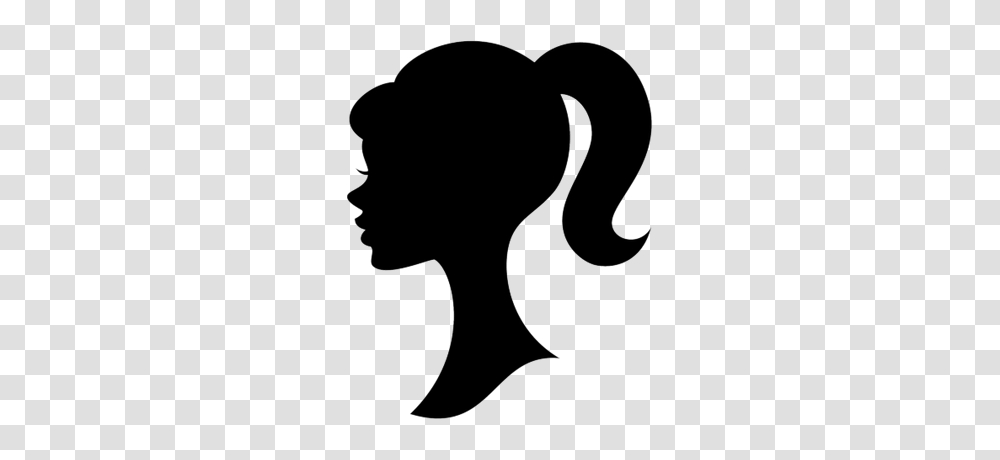 Girl With Ponytail, Silhouette, Axe, Tool Transparent Png
