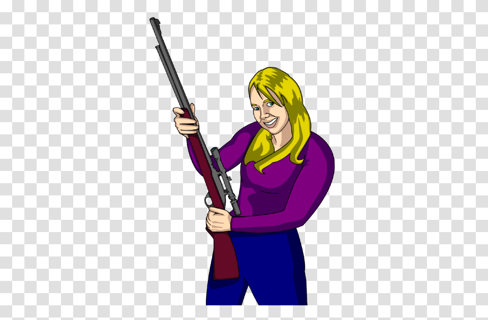 Girl With Rifle Clip Art, Costume, Person, Female, Gun Transparent Png