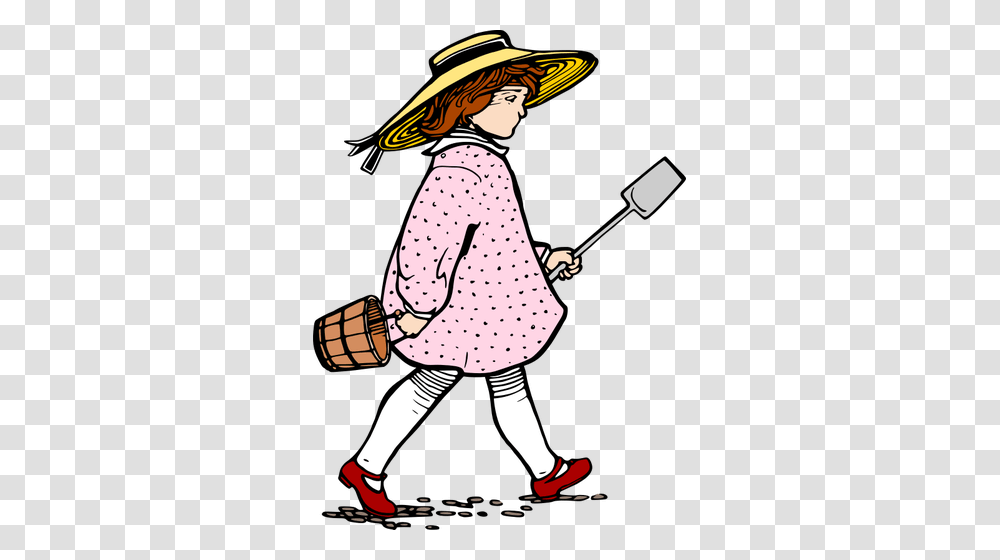 Girl With Shovel, Person, Performer, Cleaning, Magician Transparent Png