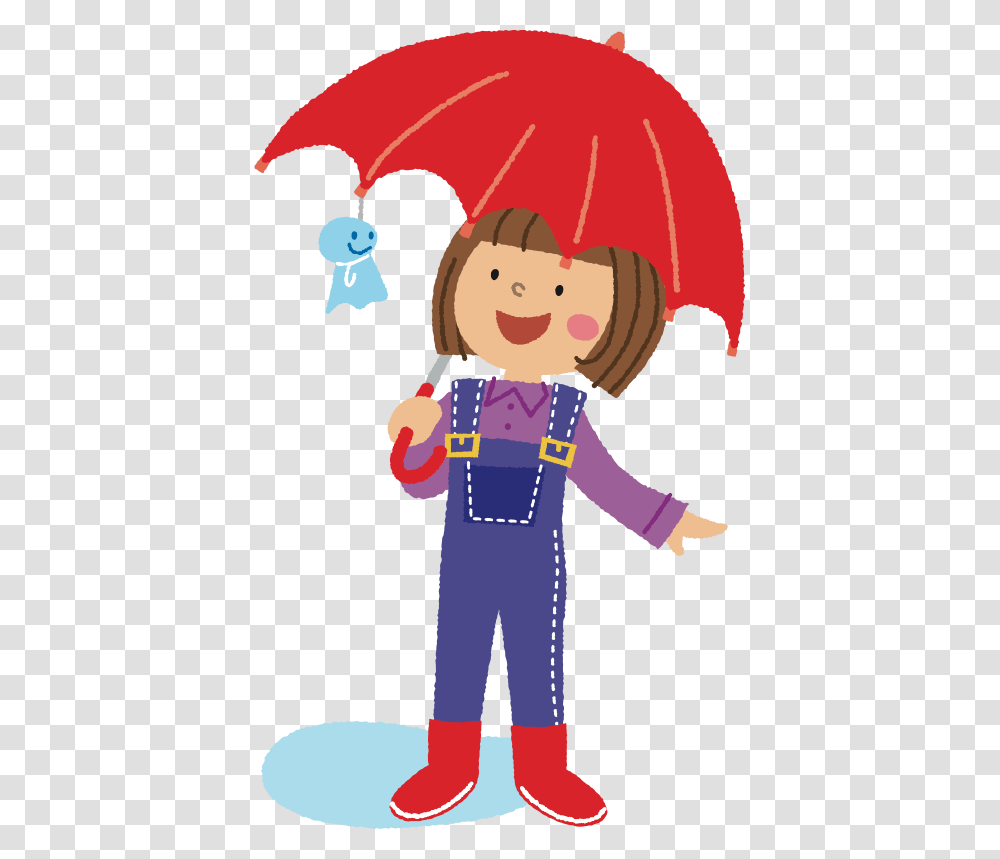 Girl With Umbrella Cartoon, Person, Human, Toy, Doll Transparent Png