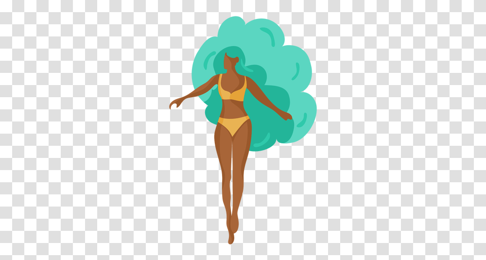 Girl Women Swimsuit Bathing Suit Bra Swimming Trunks Hair Girl Swimsuit Cartoon, Clothing, Person, Crowd, Sleeve Transparent Png