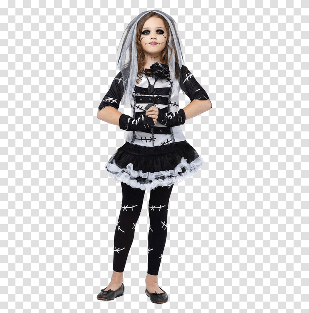 Girl Zombie Bride Makeup, Person, Costume, Female Transparent Png