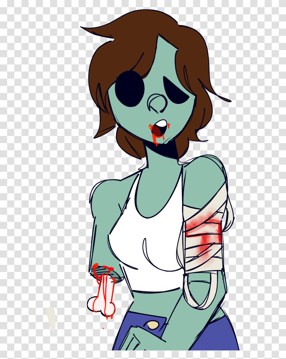 Girl Zombie Cartoon, Person, Human Transparent Png