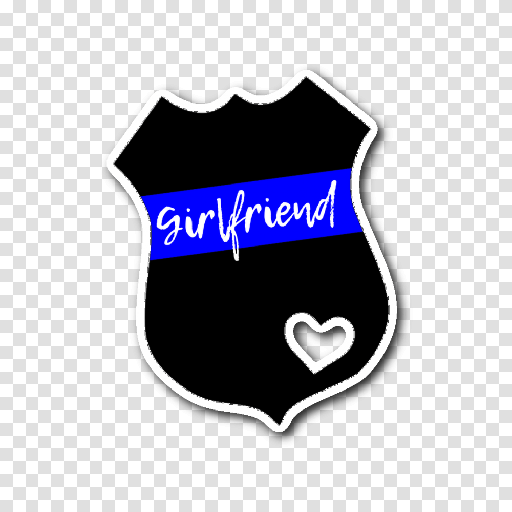 Girlfriend Thin Blue Line Badge Vinyl Decal Sticker Designs, First Aid, Armor, Logo Transparent Png