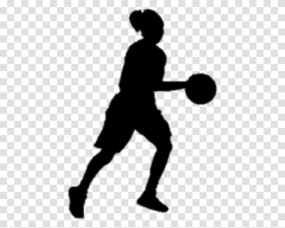 Girls Basketball Images Silhouette Girl Playing Basketball, Nature, Outdoors, Astronomy, Outer Space Transparent Png