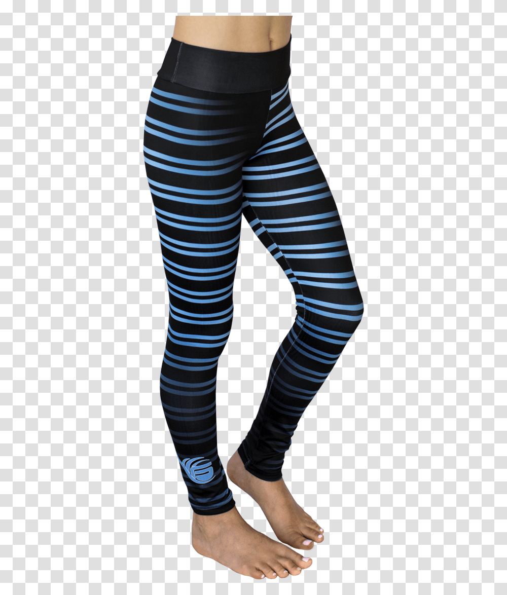 Girls Blue Stripe Leggings Tights, Pants, Apparel, Person Transparent Png