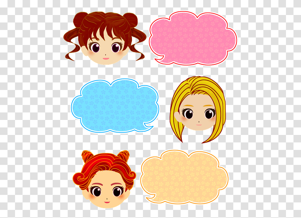 Girls Callout Space Free Image On Pixabay Cute Callout Clipart, Graphics, Face, Drawing, Book Transparent Png