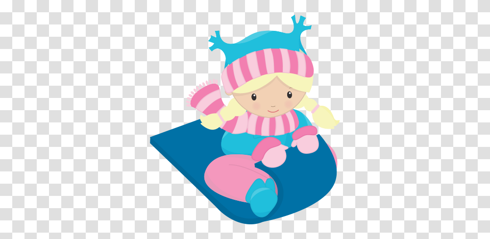 Girls Enjoying The Snow Clip Art Oh My Fiesta In English, Toy, Rattle, Doll Transparent Png