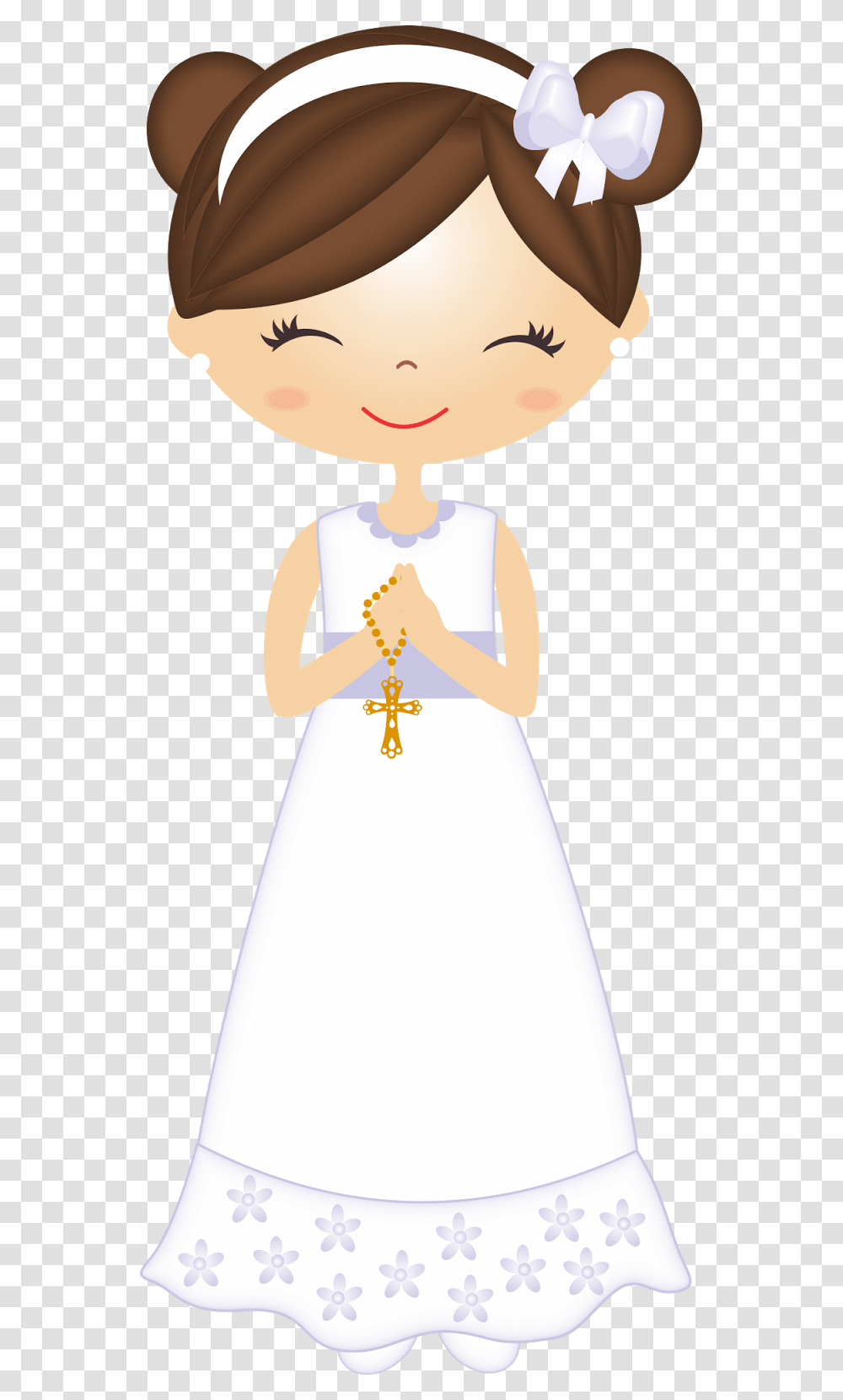 Girls First Communion Clip Art Oh My First Communion, Dress, Female, Person Transparent Png