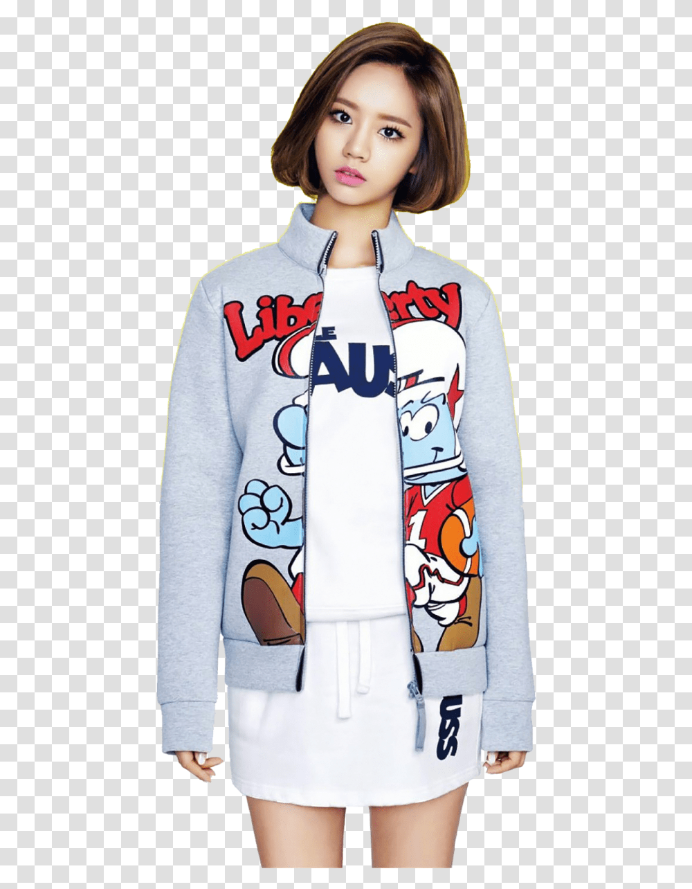 Girls Image V Hyeri Short Hair, Apparel, Sleeve, Sweatshirt Transparent Png