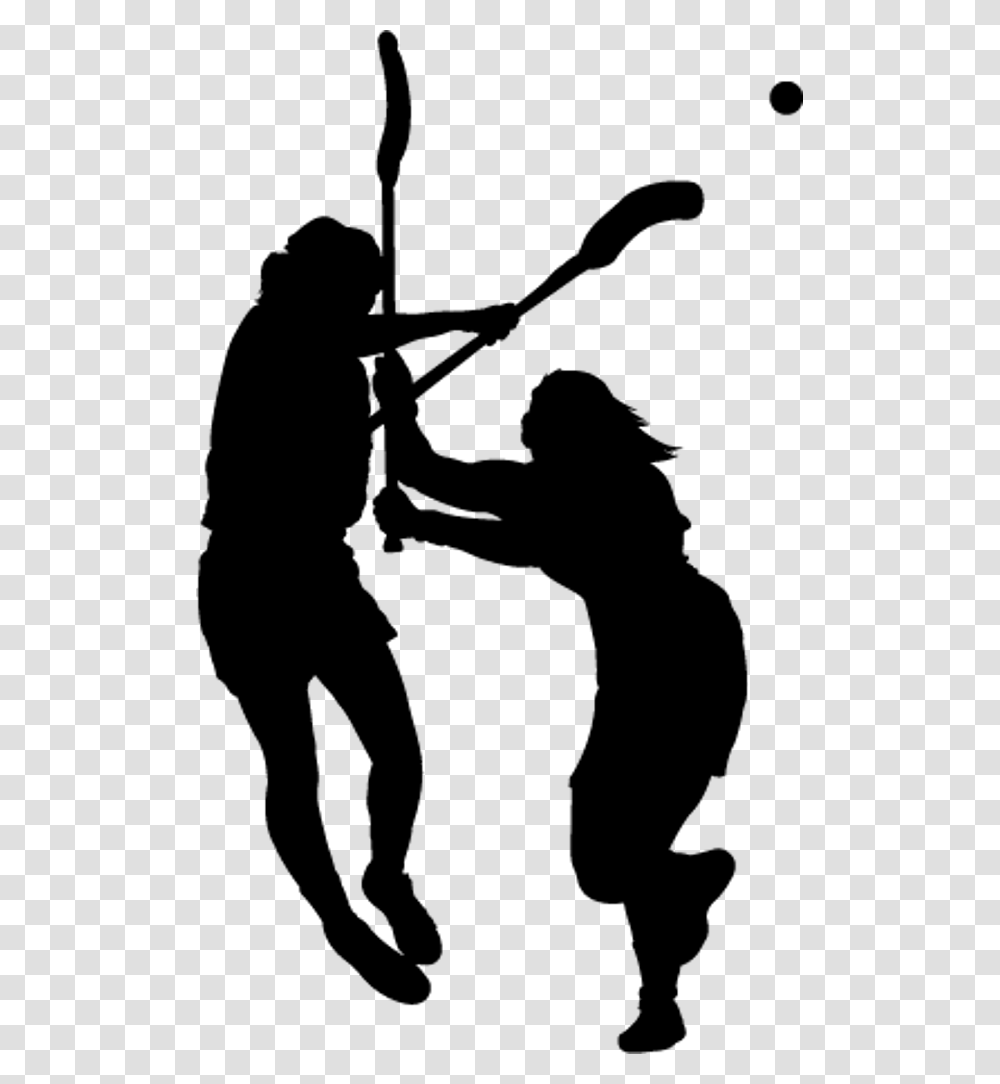 Girls Lacrosse Silhouette Silhouette Lacrosse Clip Art, Gray, World Of Warcraft Transparent Png