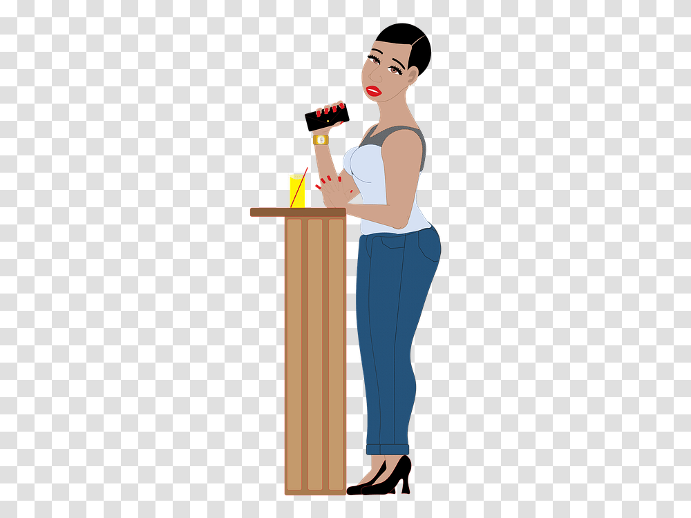 Girls Night Chilling Party Bartender Cocktail Cartoon, Audience, Crowd, Person, Human Transparent Png