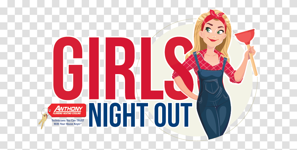 Girls Night Out Logo Cartoon, Label, Person, Female Transparent Png
