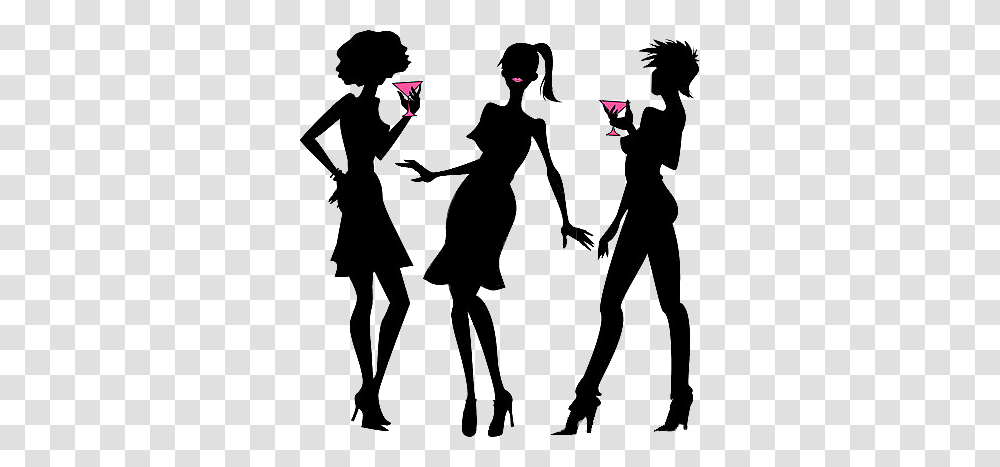 Girls Night Out Silhouette, Person, Human, Dance Pose, Leisure Activities Transparent Png