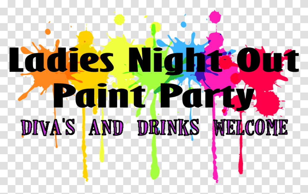 Girls Night Paint Party, Alphabet, Paper Transparent Png