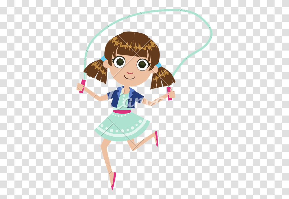 Girls Rope Jumping Clipart, Blonde, Woman, Kid, Teen Transparent Png