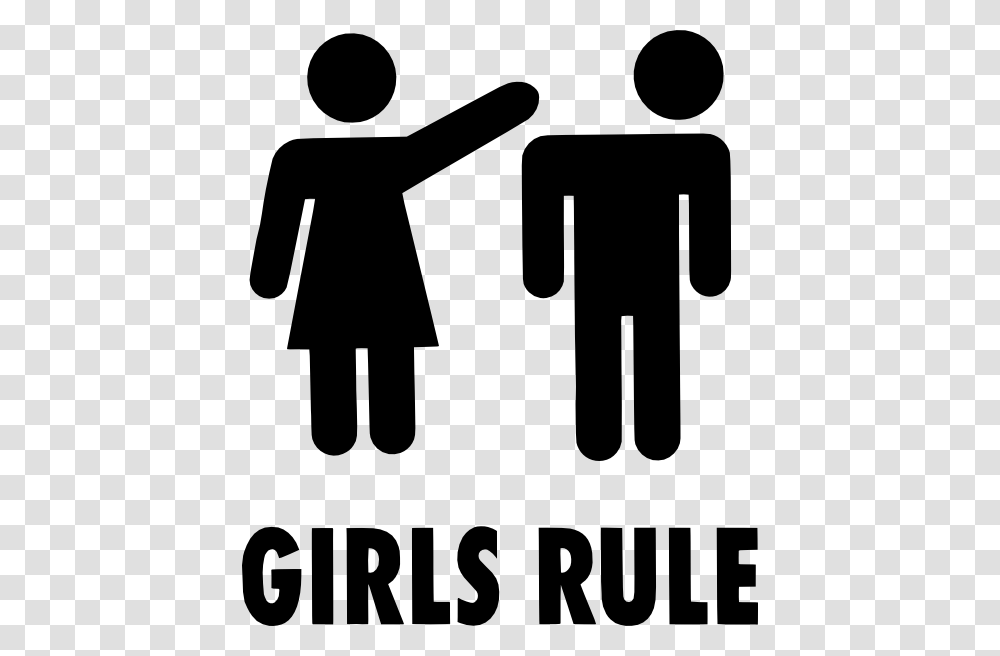 Girls Rule Sign Clip Art, Stencil, Road Sign Transparent Png