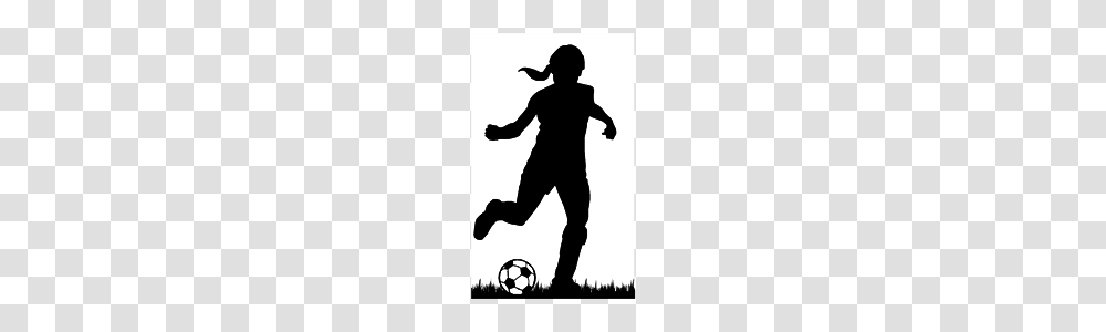 Girls Soccer Silhouette Free Images With Cliparts, Person, Human, People, Sport Transparent Png