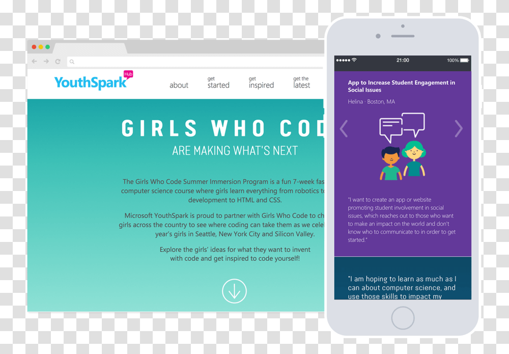 Girls Who Code Are Making What's Next Website, Mobile Phone, Electronics, Cell Phone Transparent Png