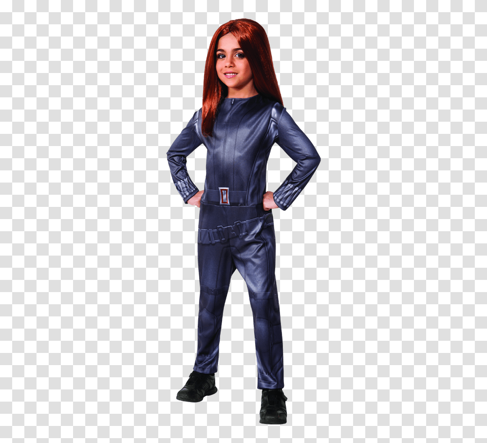 Girls Winter Soldier Black Widow Costume, Apparel, Sleeve, Long Sleeve Transparent Png