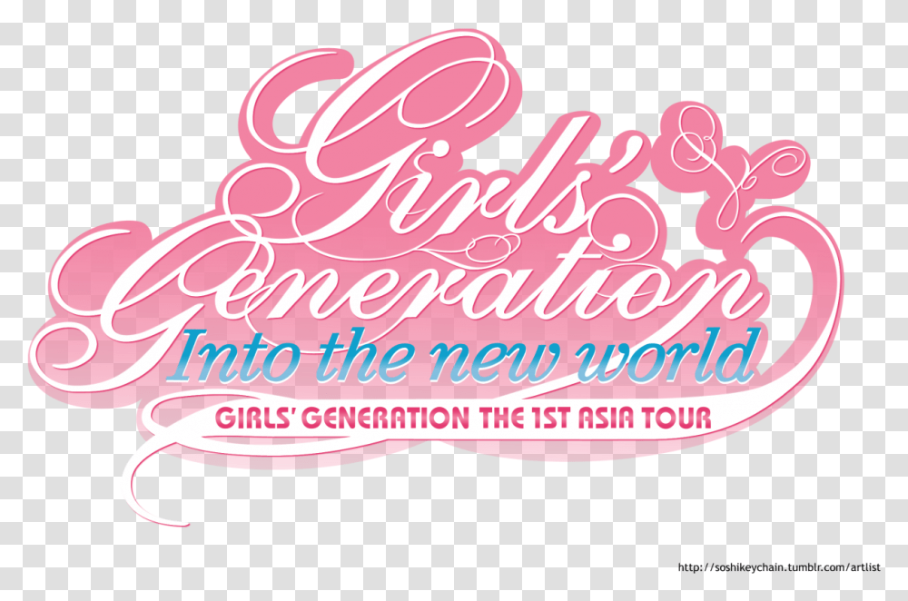 Girlsgeneration Snsd Sticker Tour Into The New World, Label, Text, Graphics, Art Transparent Png