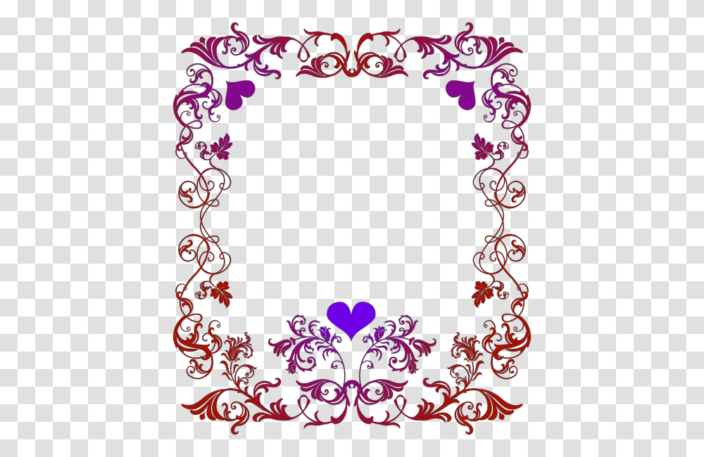 Girly Border File Valentines Day Border Clip Art, Floral Design, Pattern, Label Transparent Png