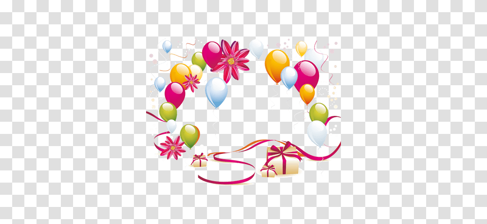 Girly Happy Birthday On Balloon Transparent Png