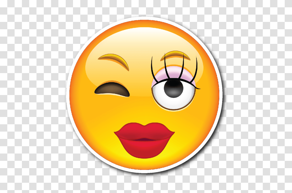 Girly Smiley Face Emoji Vinyl Die Cut Sticker J S Graphics, Mask Transparent Png